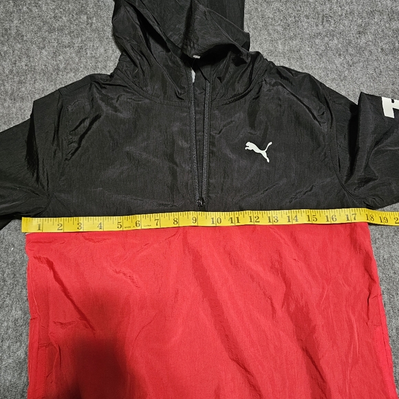 NWT PUMA Boys 2pc Tracksuit Jacket Joggers Black Red Set Size L 10/12 - Picture 8 of 15